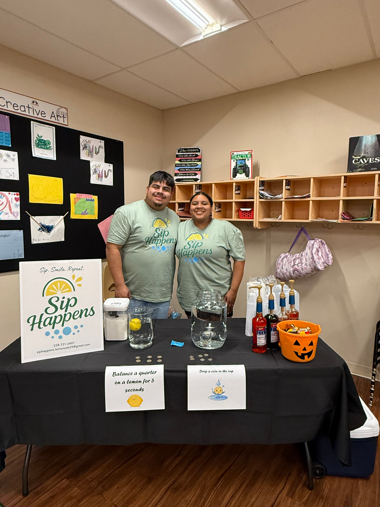 Kelxie and Adrian, co-owners of Sip Happens Daily